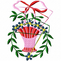 Vase For Flowers Embroidery Design 4 Vase For Flowers Embroidery Design 4